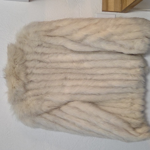 Vintage Murano Genuine Blue Fox Fur Jacket Size Medium - Picture 2 of 13